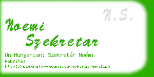 noemi szekretar business card